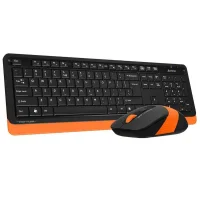 Комплект клавиатура + мышь A4Tech Fstyler FG1010 (черный/оранжевый) фото 1